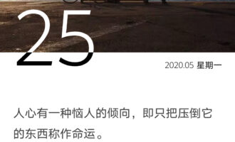 人心只将压垮它的称作命运