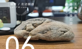 “吃棉签”回来的路上，我捡到了一块石头
